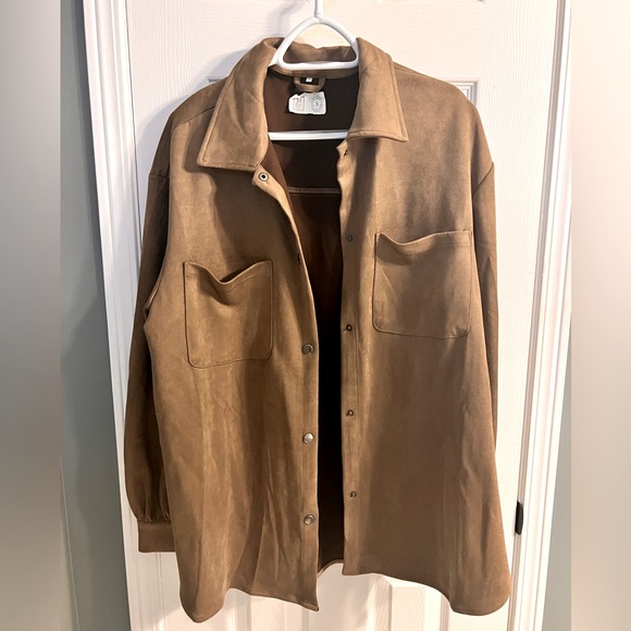 Sammy x Jardines “Wine Country” faux suede button up - Picture 1 of 1